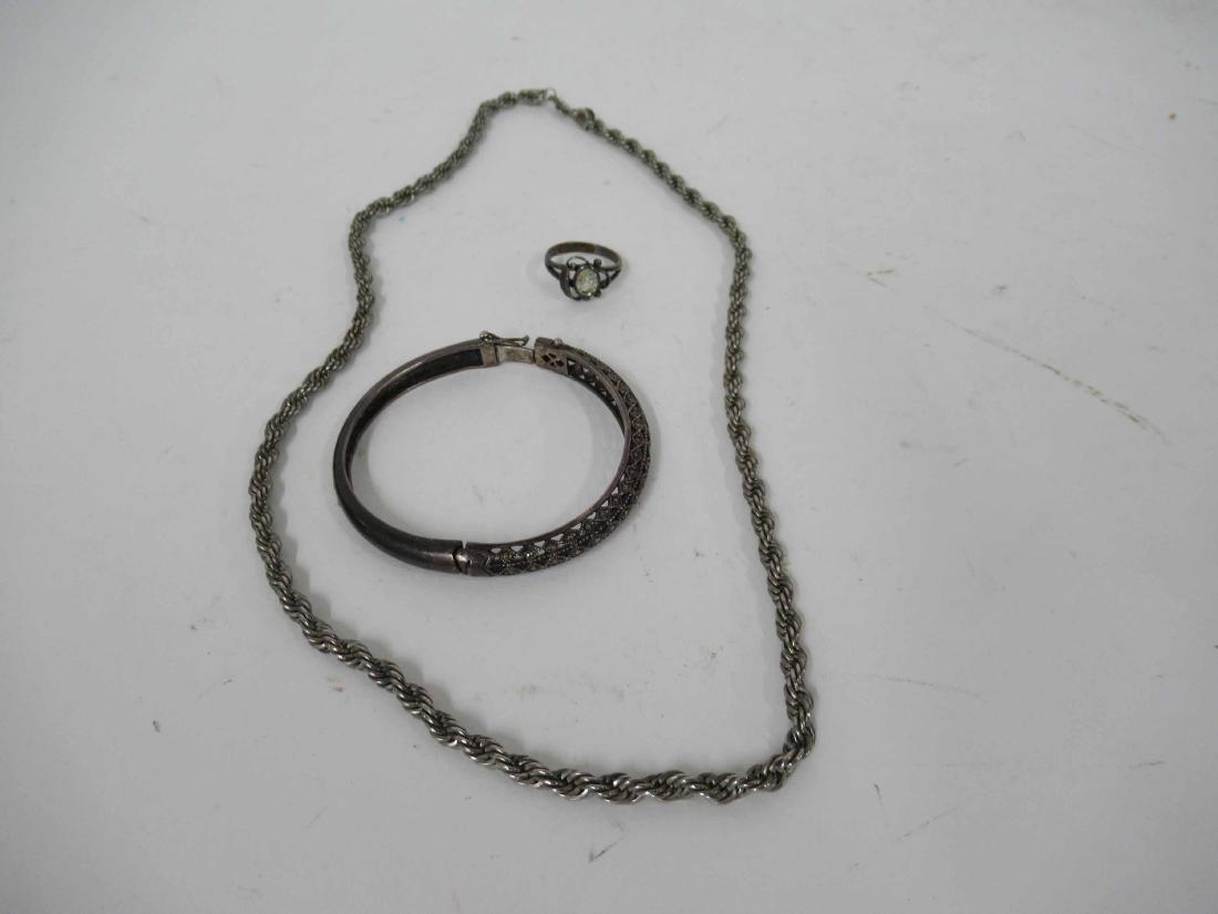 Sterling Silver Rope Braided Necklace (1 of 5)