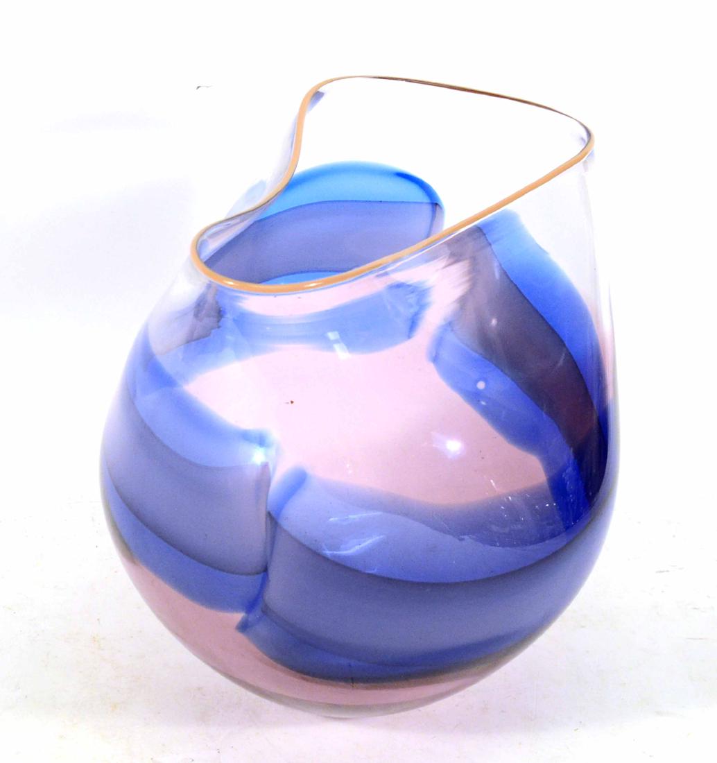 Annette Meech Pinched Art Glass Vase (1 of 5)