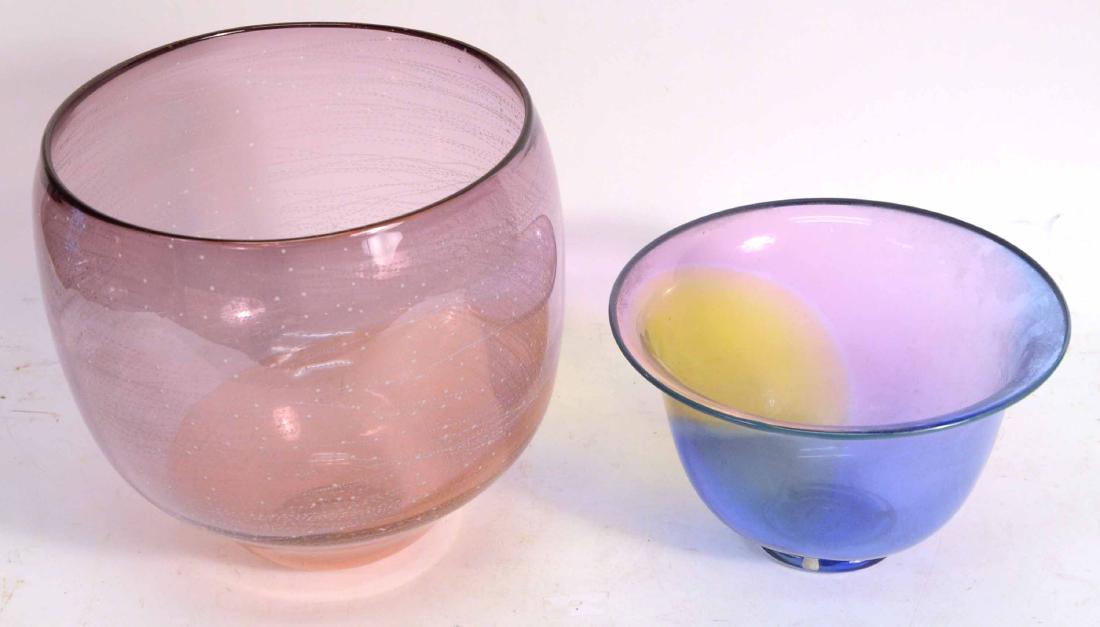 Pink Art Glass Bowl, Annette Meech (1 of 7)