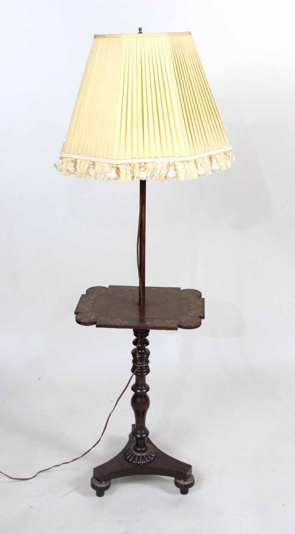 Victorian Papier Mache Decorated Table Floor Lamp (1 of 6)