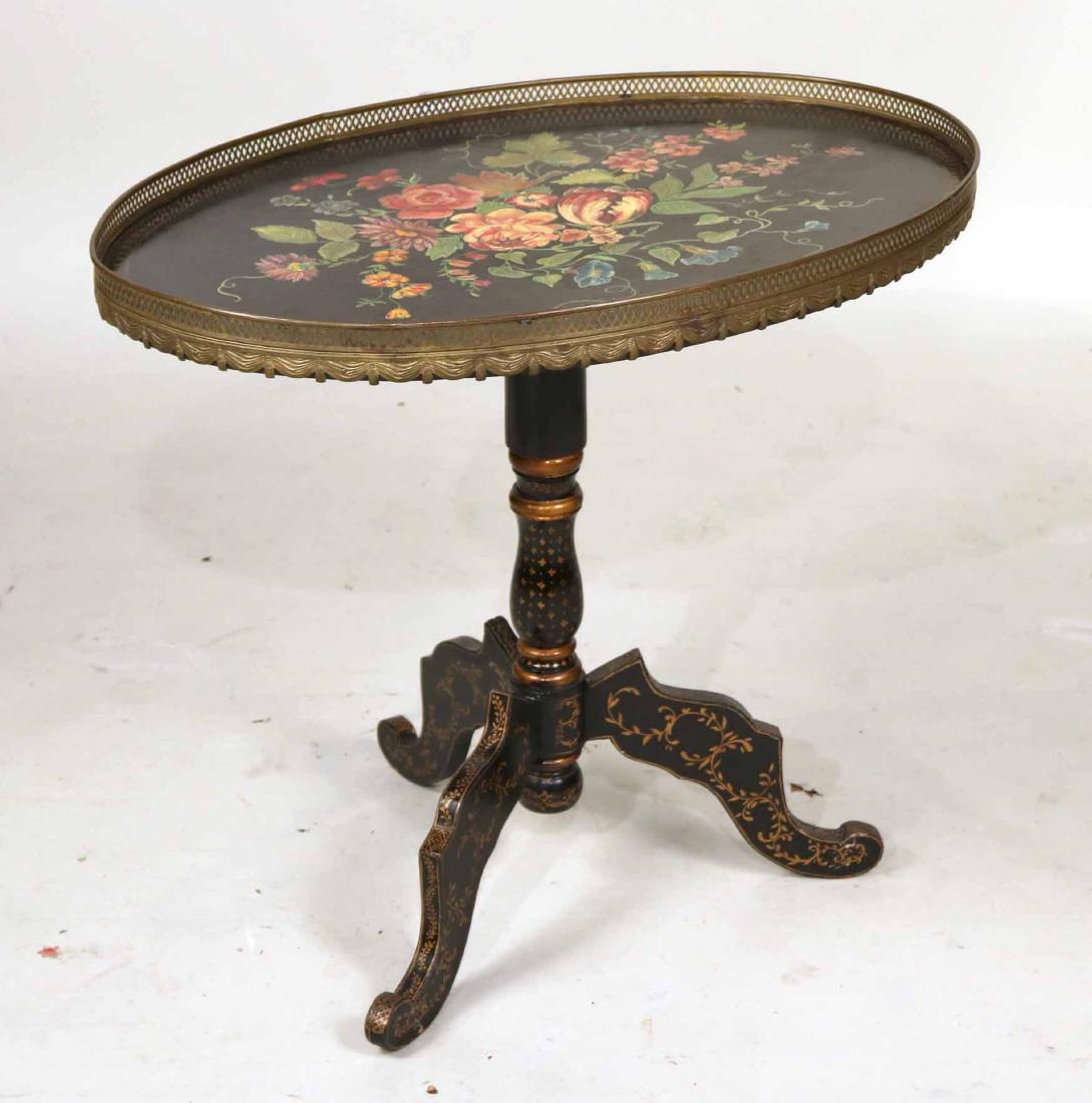 Victorian Style Paint-Decorated Tea Table (1 of 6)