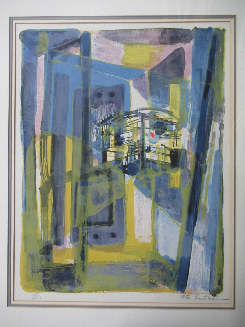 Lithograph, Abstract Birdcage, Maurice Sarthou (1 of 5)