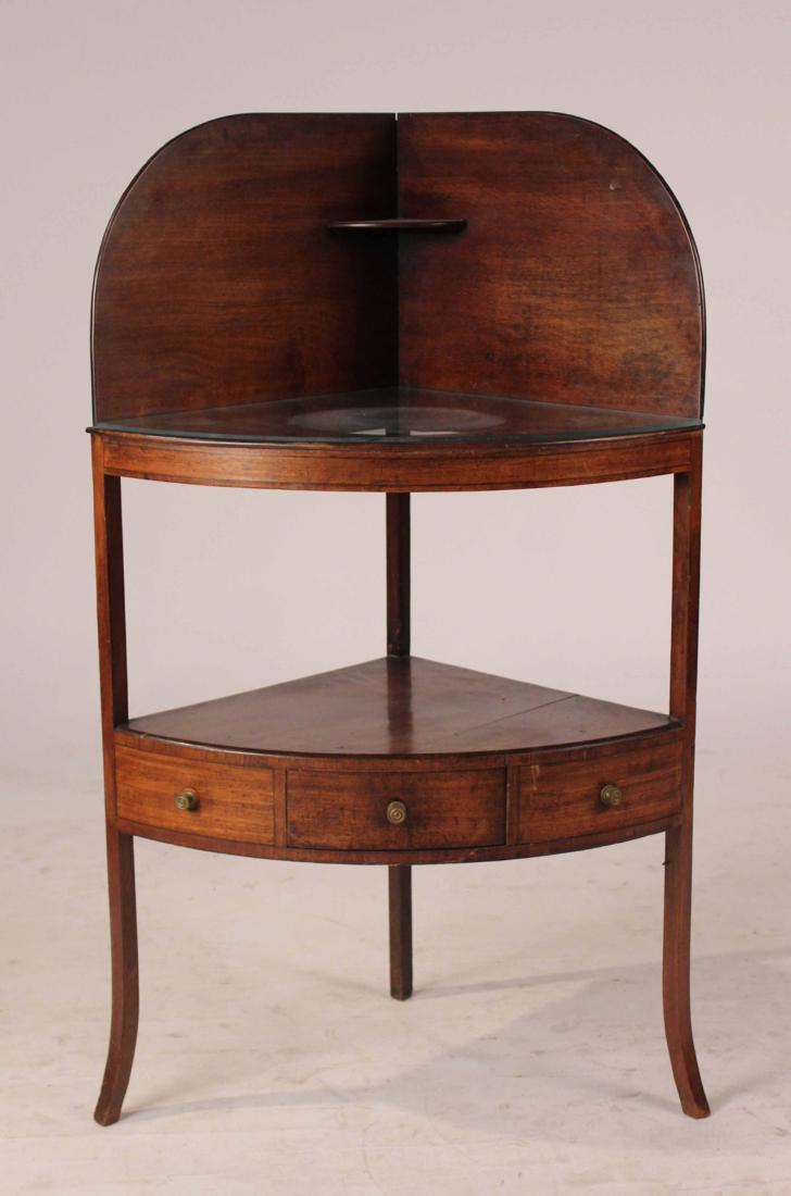 George III Mahogany Corner Basin Stand (1 of 3)
