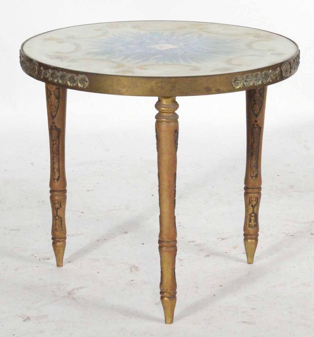 Neoclassical Style Stone Inset Side Table (1 of 6)