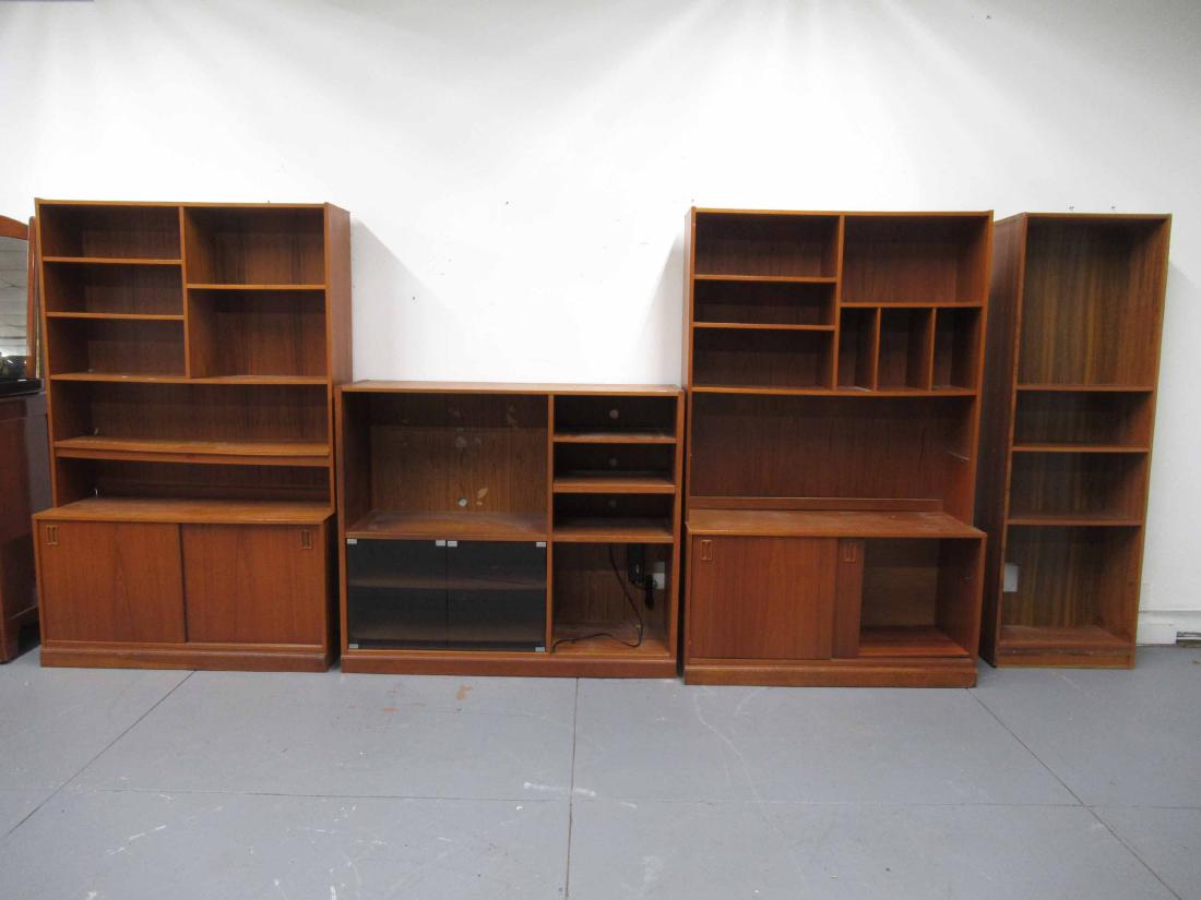 Four Section Danish Modern Bookcase Cabinets (1 of 10)