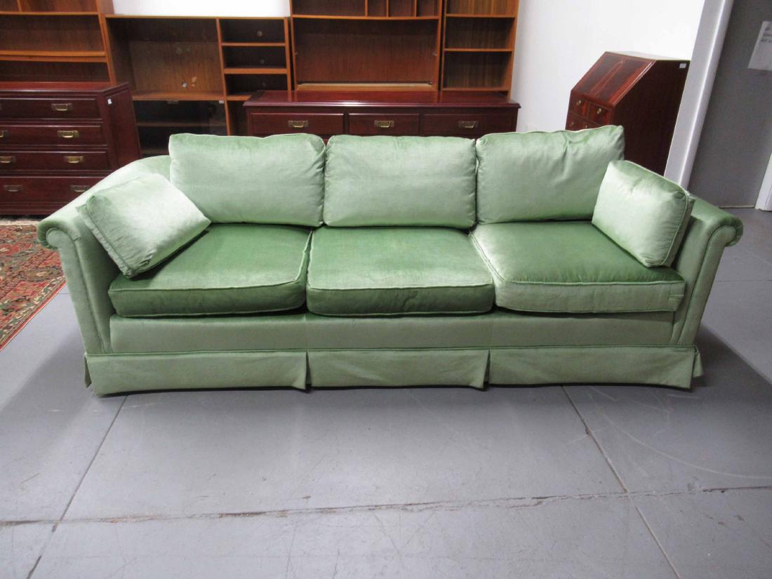 Baker Furniture Green Upholstered Sofa (1 of 5)