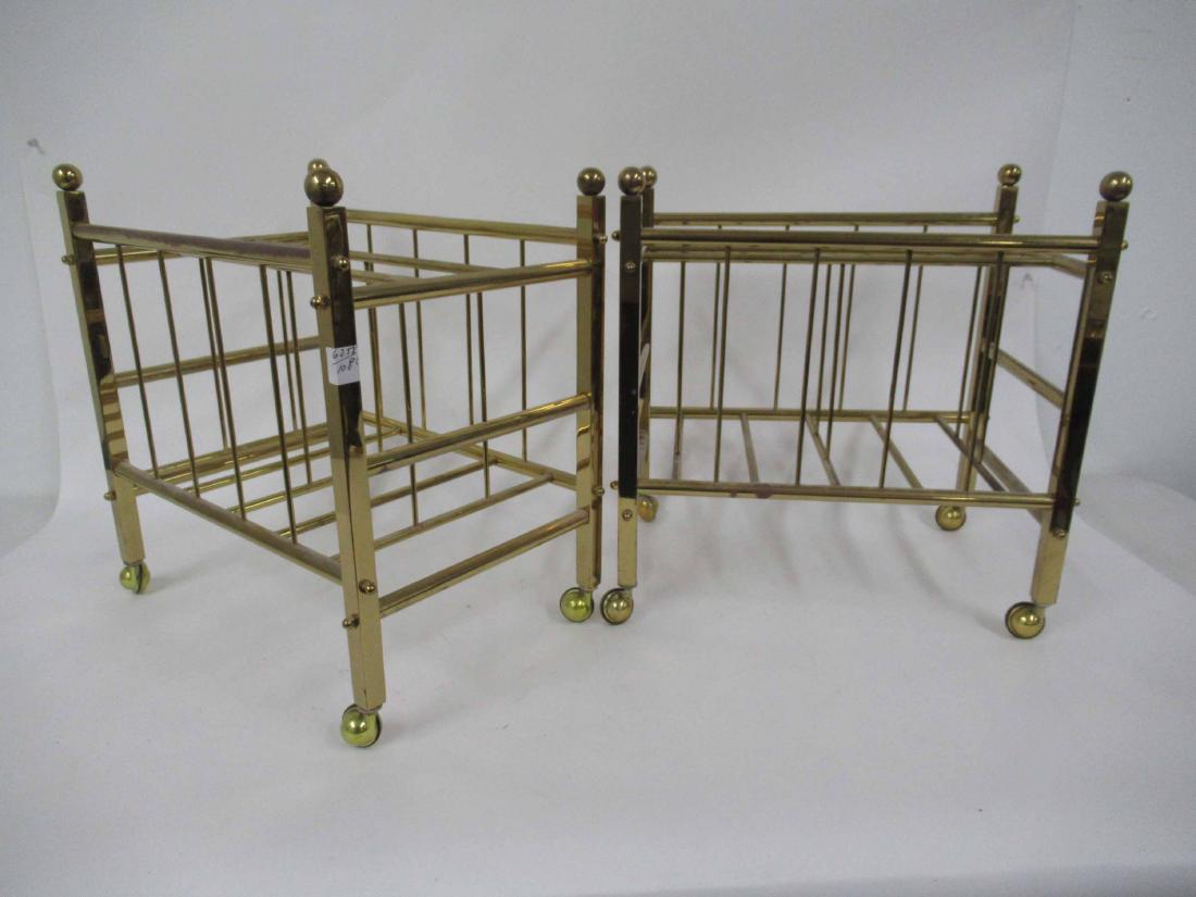 Pair of Danish Modern Brass Magazine Stands (1 of 4)