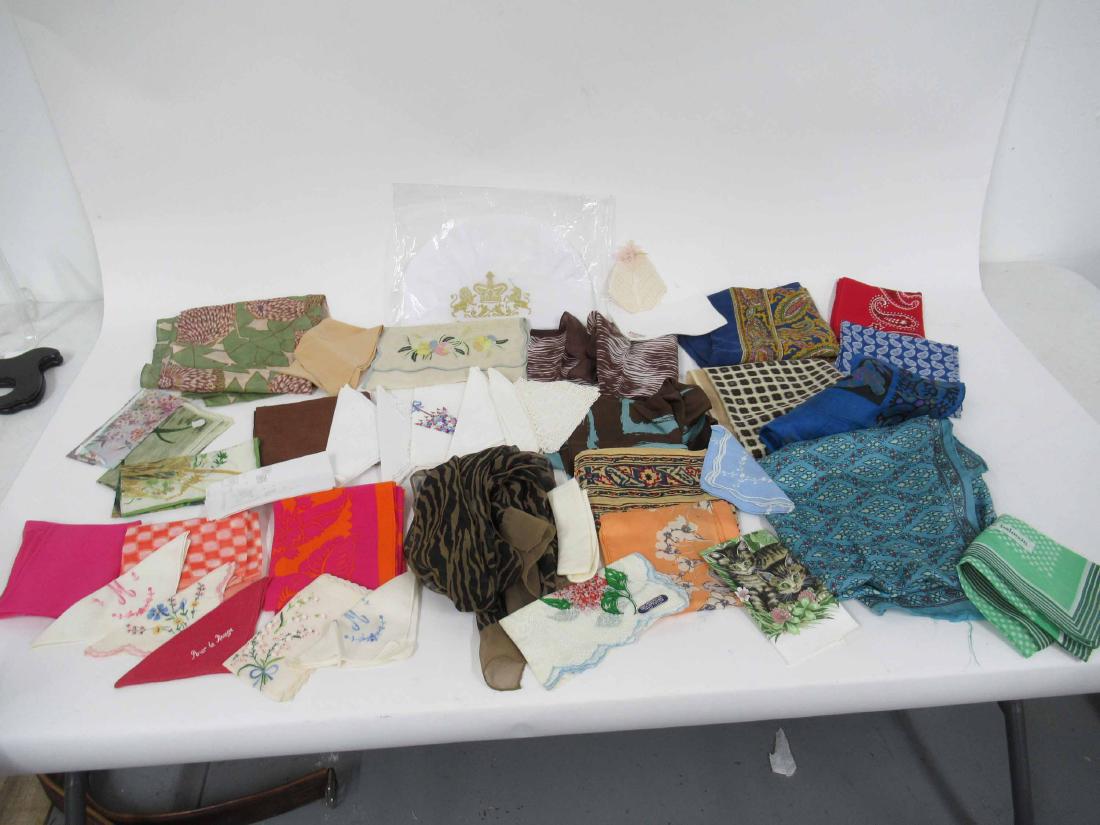 Group of Lady's Scarves and Handkerchiefs: Including Diane Von Furstenberg. Various
