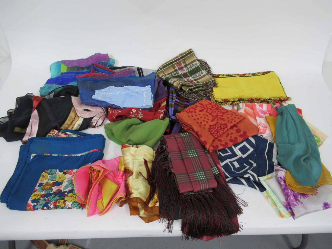 Large Assorted Group of Lady's Silk Scarves (1 of 9)