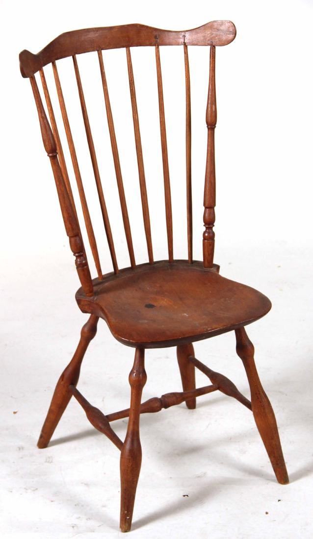 Fan-Back Windsor Side Chair: Probably Rhode Island, 18th/19th C. 37-3/4"h x 19-1/2"w