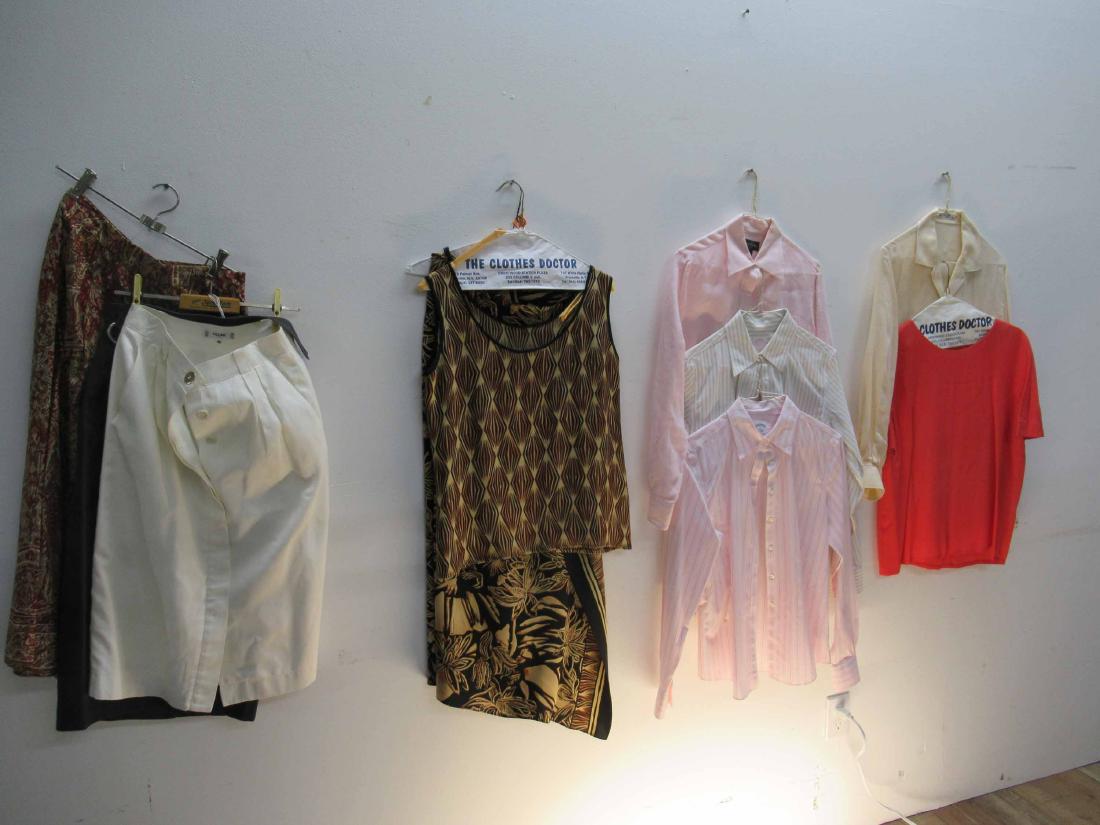 Two Celine Skirts and Two Blouses: Together with three Brooks Brothers Lady;s tailored shirts, Dana Buchman skirt and tank top and a Ralph Lauren skirt. 10 pieces. Sizes 8 & 12p