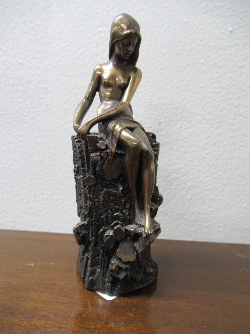 Bronzed Metal, Nude Woman, Giovanni Schoeman: (South African, 1940-1980), inscribed verso. 5-1/2"h