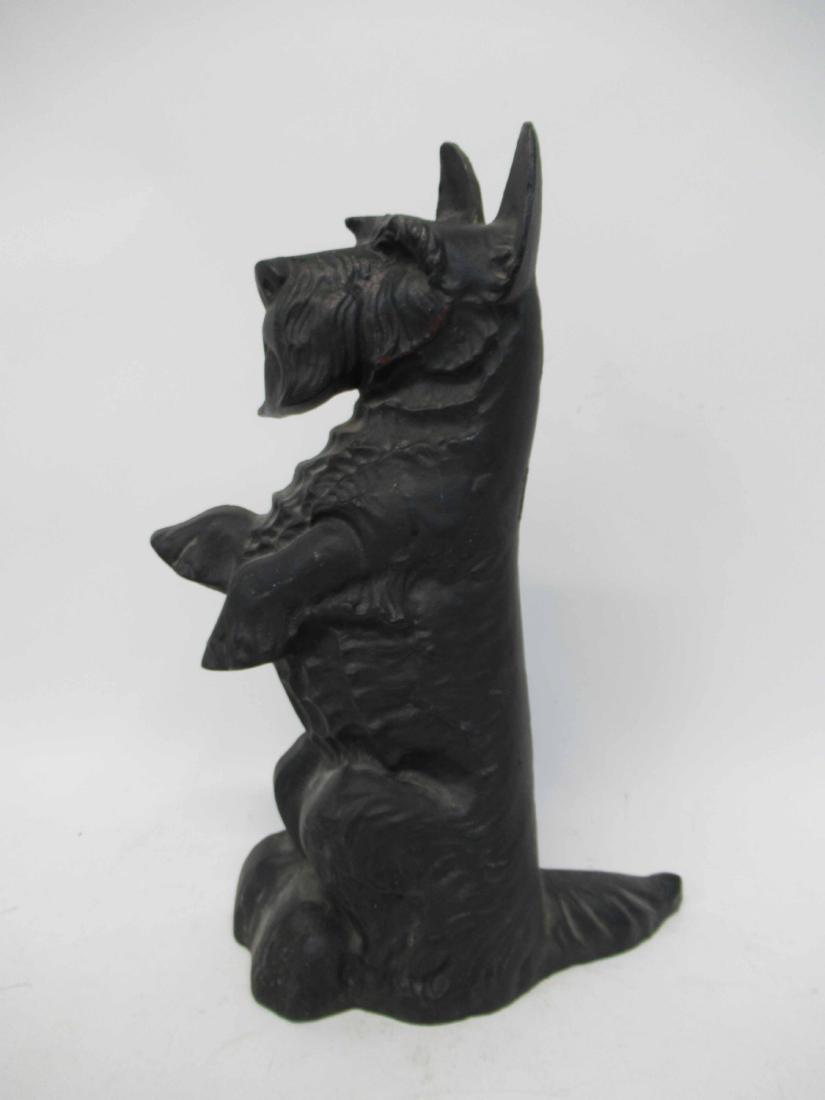 Scottie Form Dog Door Stop: Black painted metal. 15 3/4" high x 9 1/2" wide x 3 1/2" deep