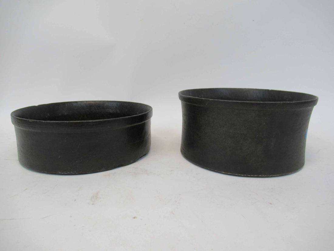 Two Soapstone Cooking Bowls: Largest bowl 9" dia x 4 1/2" tall