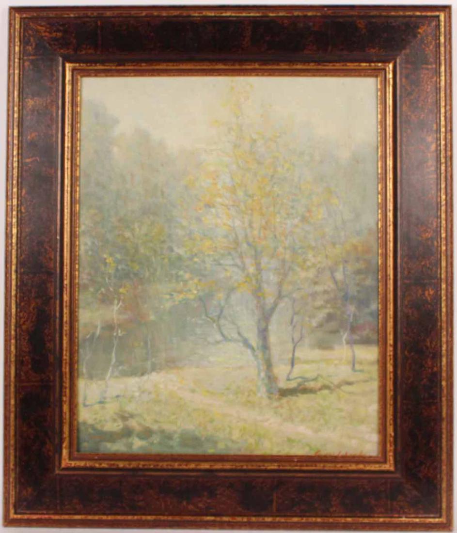Oil on Board, Tree in Landscape: Gavril Chencko(Ukrainian, b. 1949), signed l.r., label verso. Sight size: 19-1/4"h x 15-1/4"w