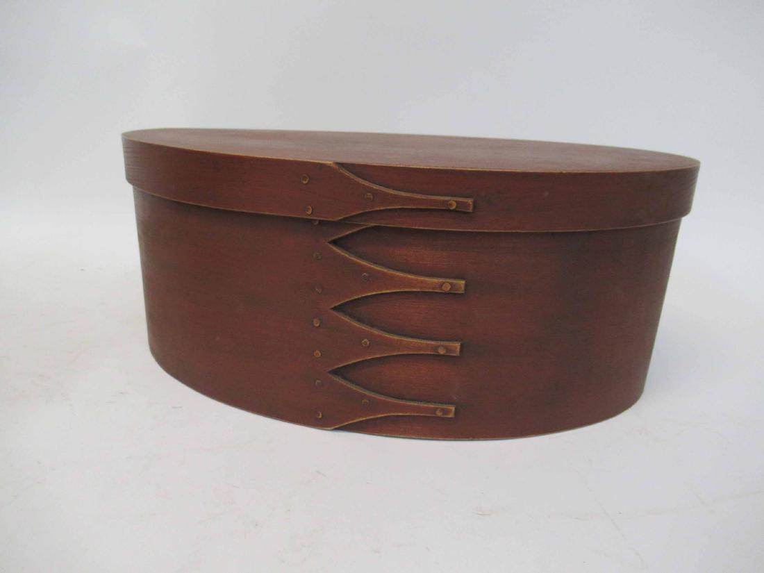 Red Shaker Style Box: Red blue Shaker style box. 15" wide x 10 1/2" x 6" tall