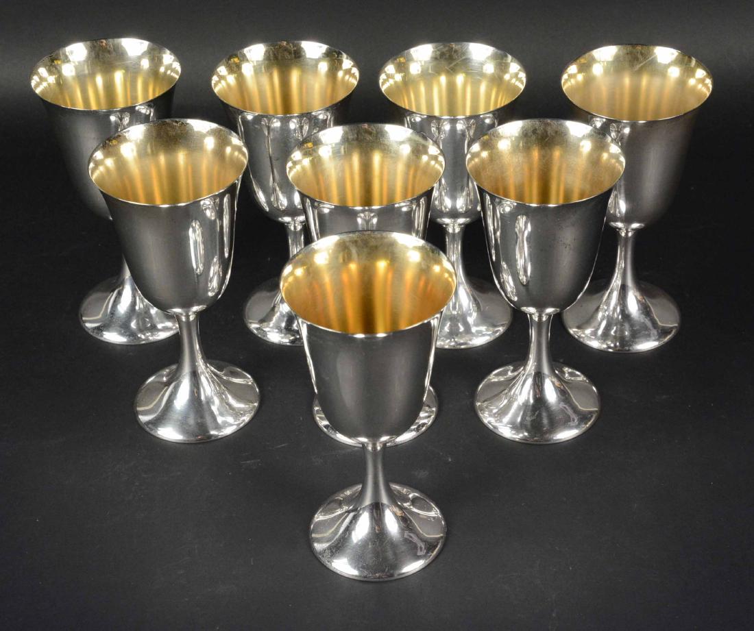 Eight Fred Hirsch Sterling Silver Goblets (1 of 5)