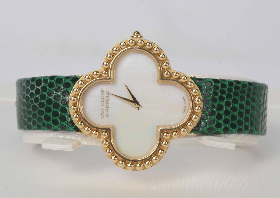 Van Cleef & Arpels "Alhambra' 18K Yellow Gold Wa (1 of 8)