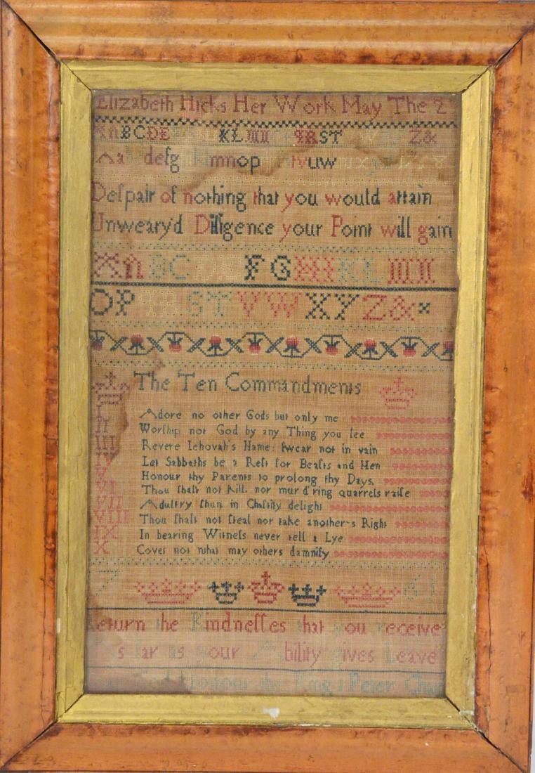 Needlepoint Sampler, Elizabeth Hicks (1 of 5)