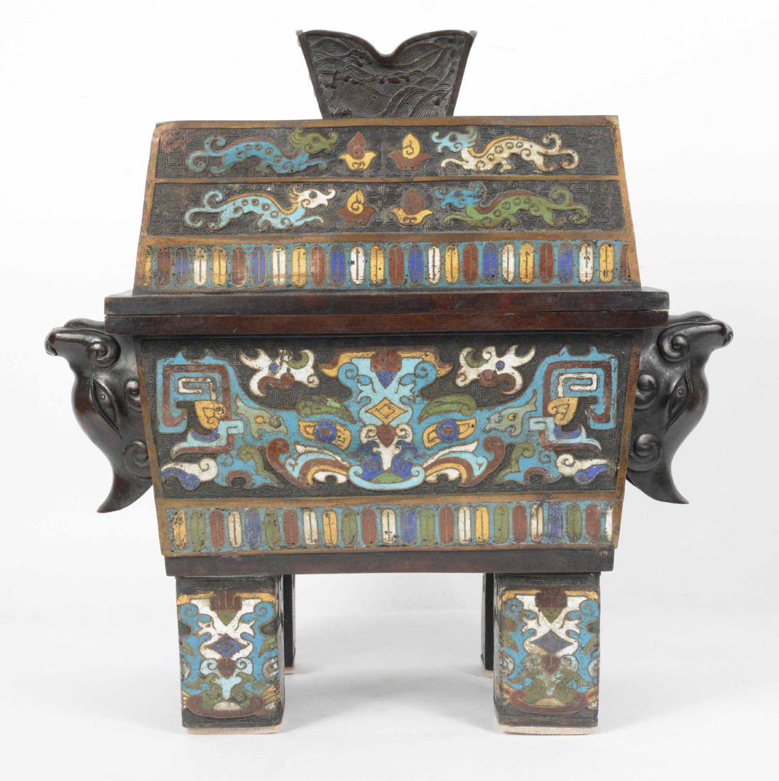 Japanese Champleve Archaic Style Censer (1 of 9)