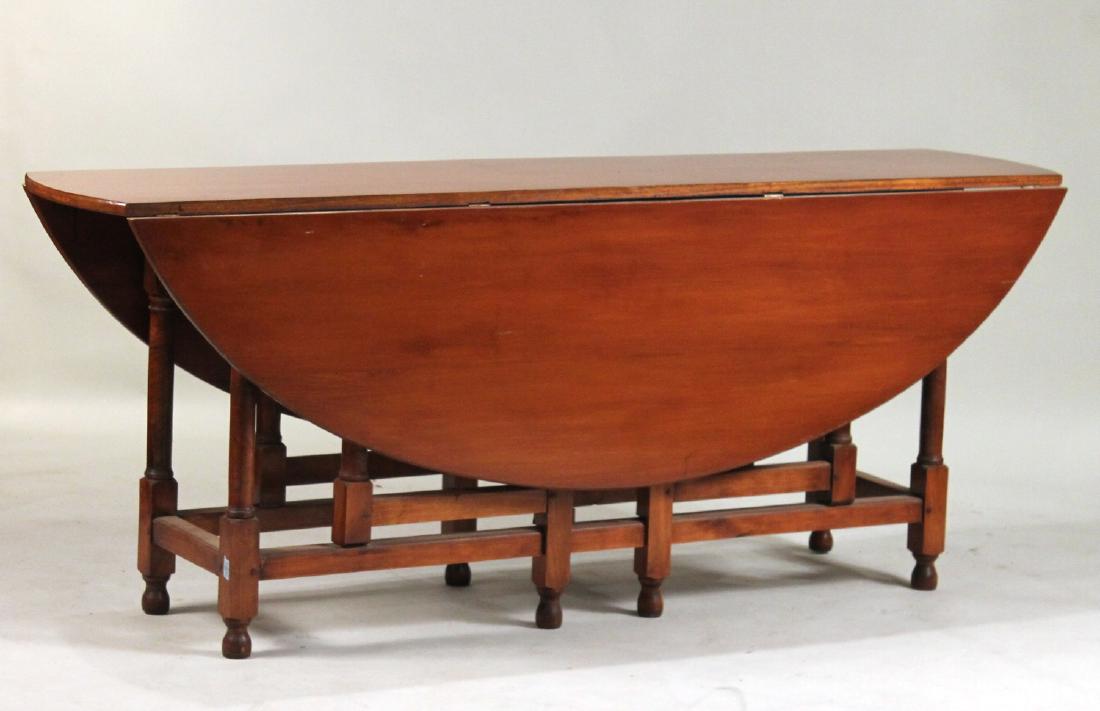 Turned Cherrywood Gate-Leg Dining Table (1 of 7)