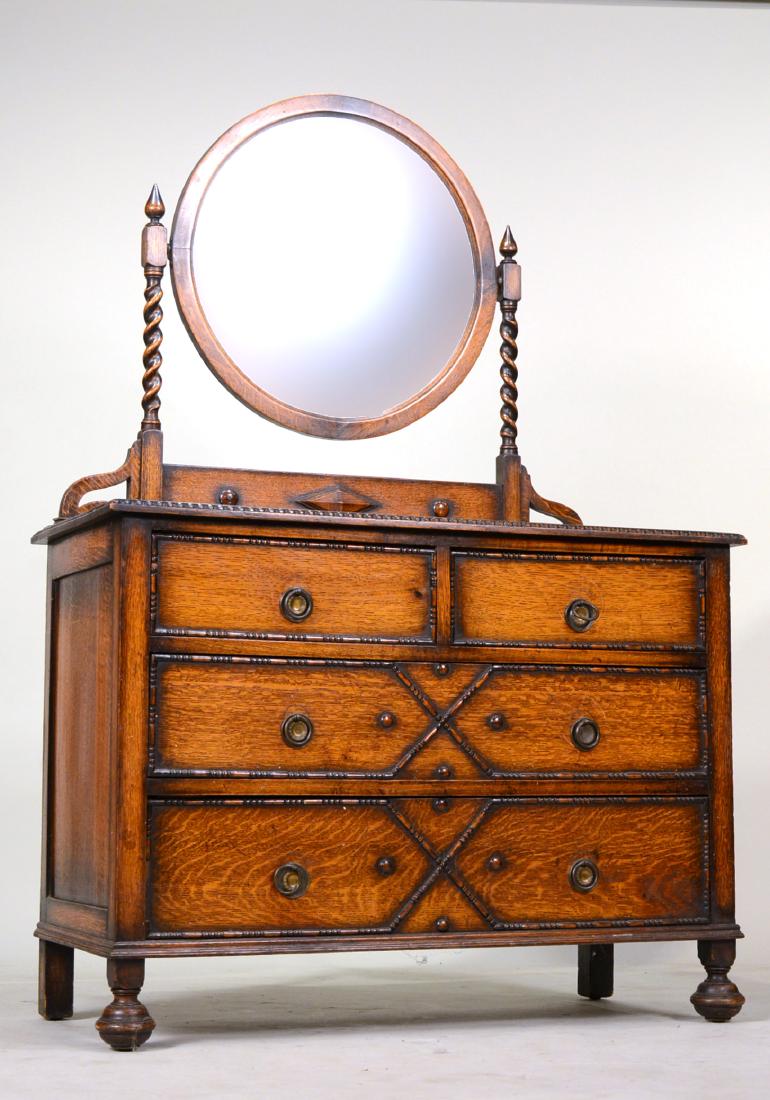 Victorian Oak Dressing Chest of Drawers (1 of 9)