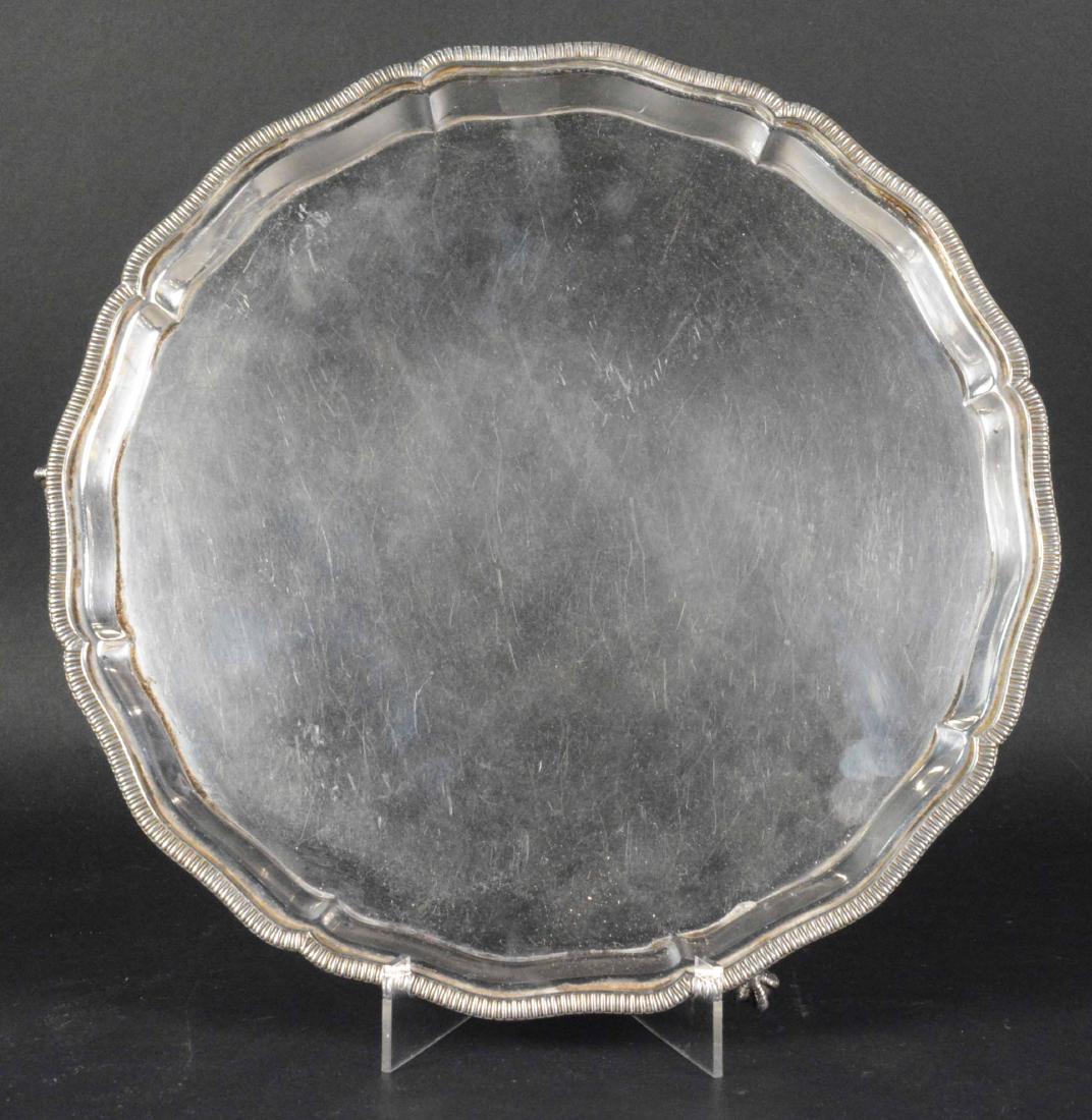 Mappin and Webb Silver Plated Salver: 12"dia.