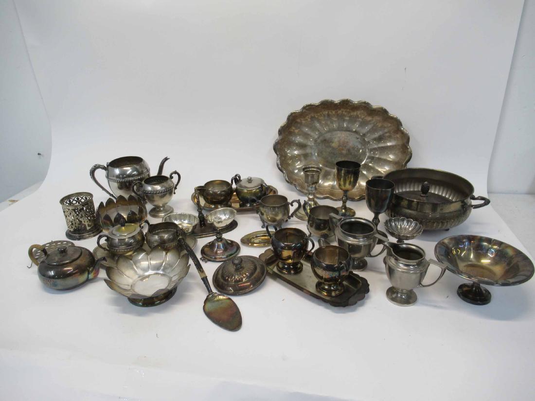 Group of Assorted Silver Plated Table Articles: 20th C.
