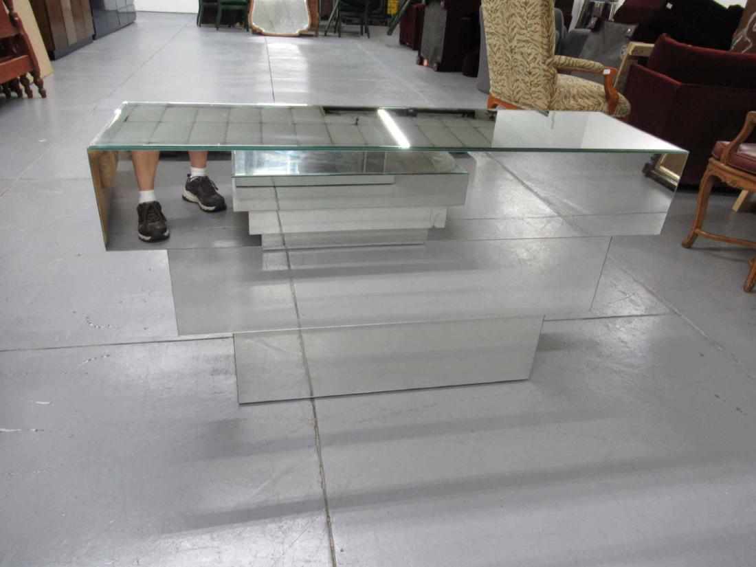 Modern Mirrored Sofa Table: 29"h x 54"l x 16"w