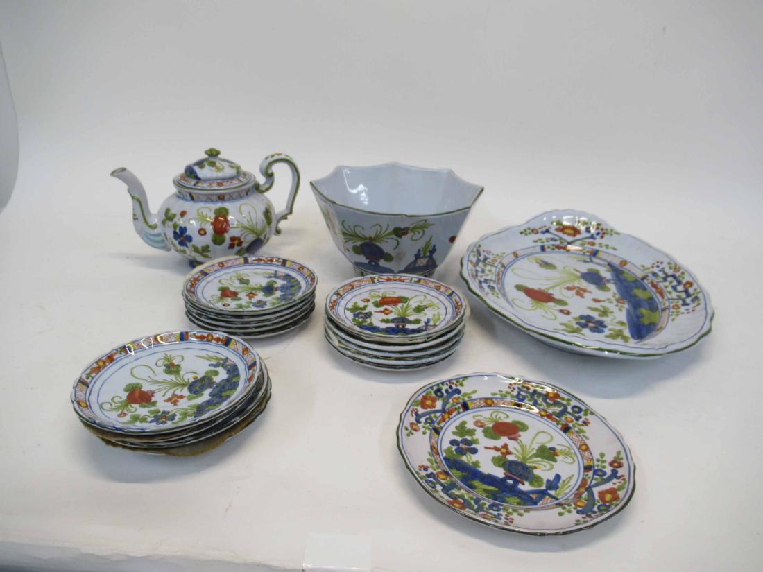 Partial set of Italian Quimper Style Dinnerware: 20th C.