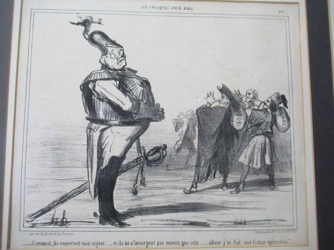 Caricature Print, Honore Daumier: French (1808-1879) 10"h x 11"w