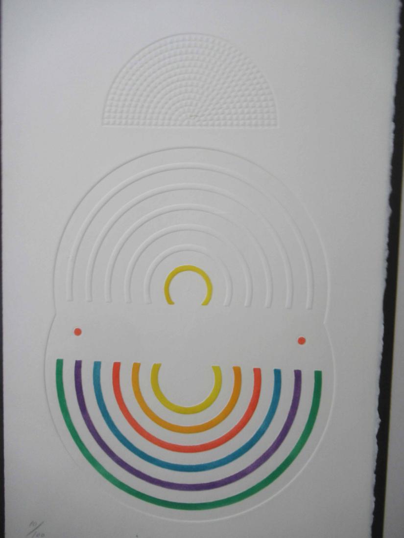 Gunter Temech Colored Litho Radius Guide: Signed lower right and dated 85. 10/100 Framed size 23" x 18"