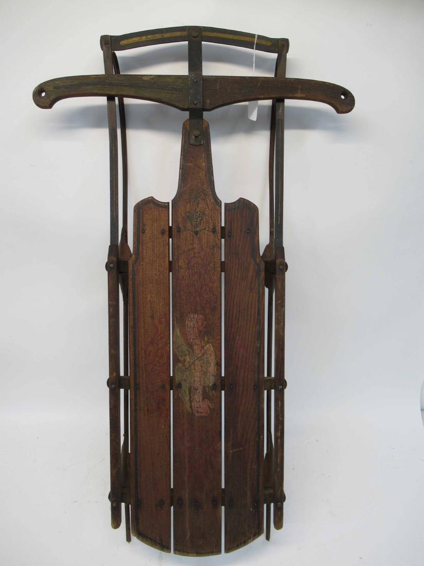 Antique Flexible Flyer Child's Sled: #2C 42" long x 23" wide x 6 1/2" tall