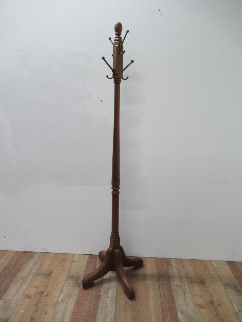 Walnut Hall Tree/Coat rack: 73" tall