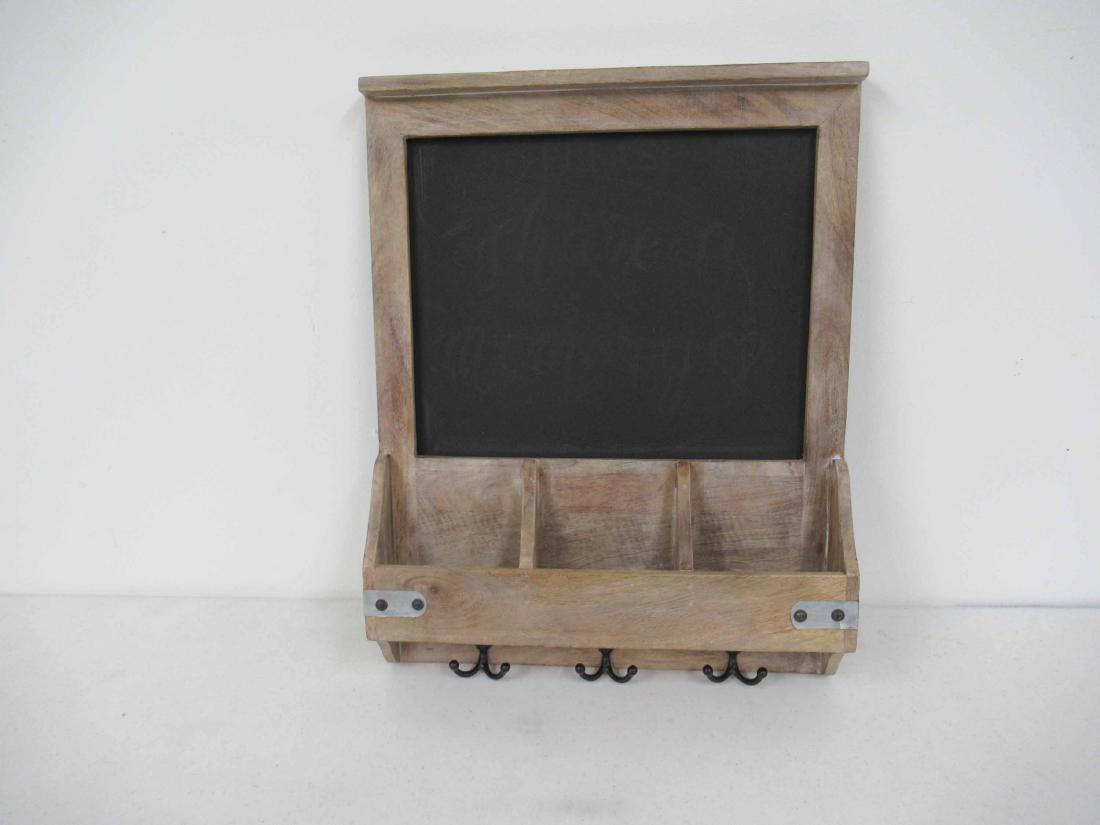 Wall Hanging Chalkboard - Coat Rack: Country in style. 18 1/2" wide x 23 1/2" tall x 3 3/4" deep