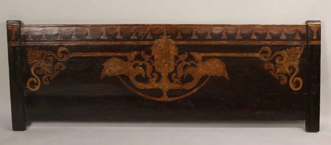 Renaissance Style Painted Hanging Panel: 17th/18th C. 26"h x 6'l