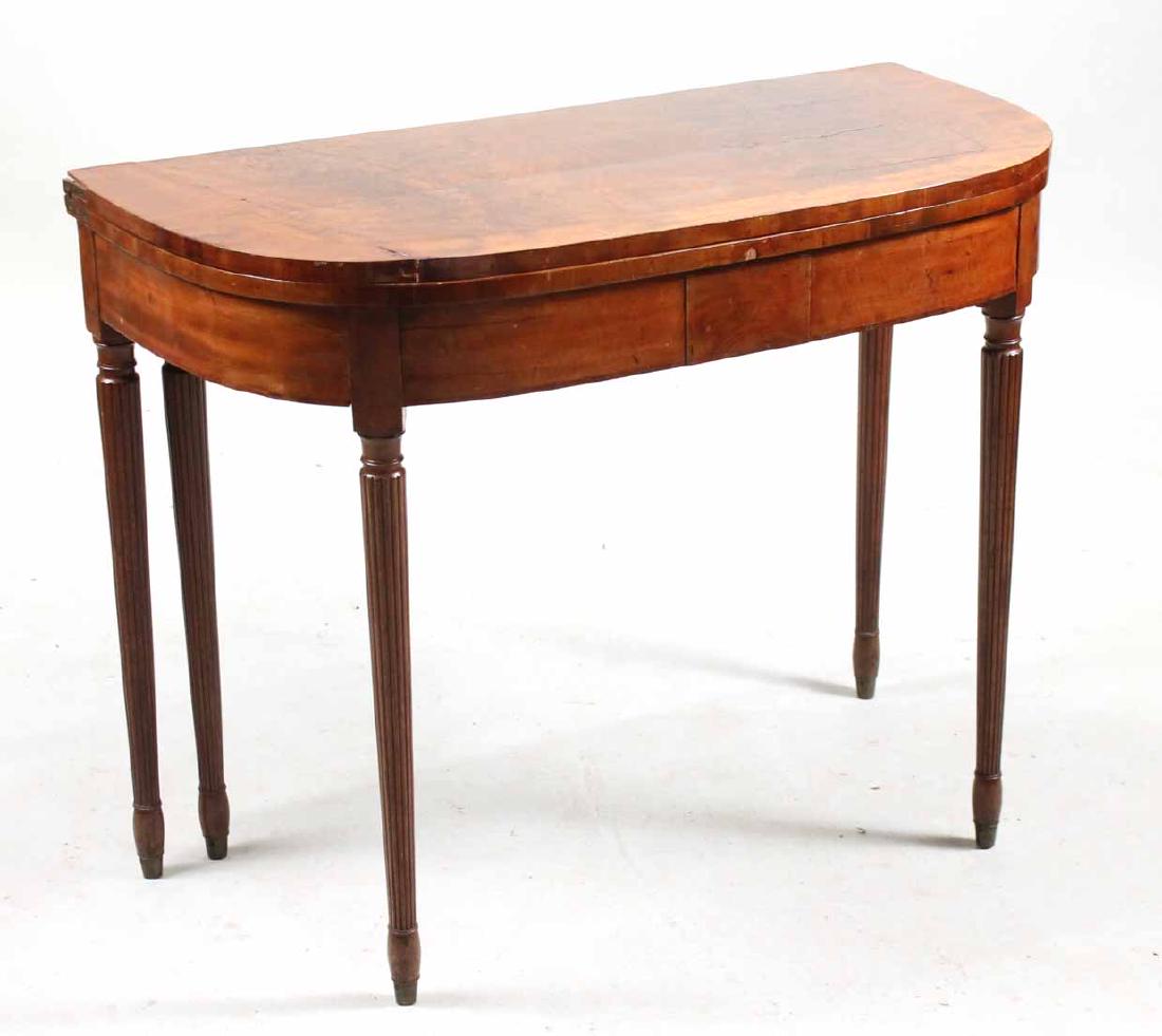 Federal Mahogany Games Table: New York, c. 1805, Duncan Phyfe school. 28-1/2"h x 36"w x 17-1/2"d