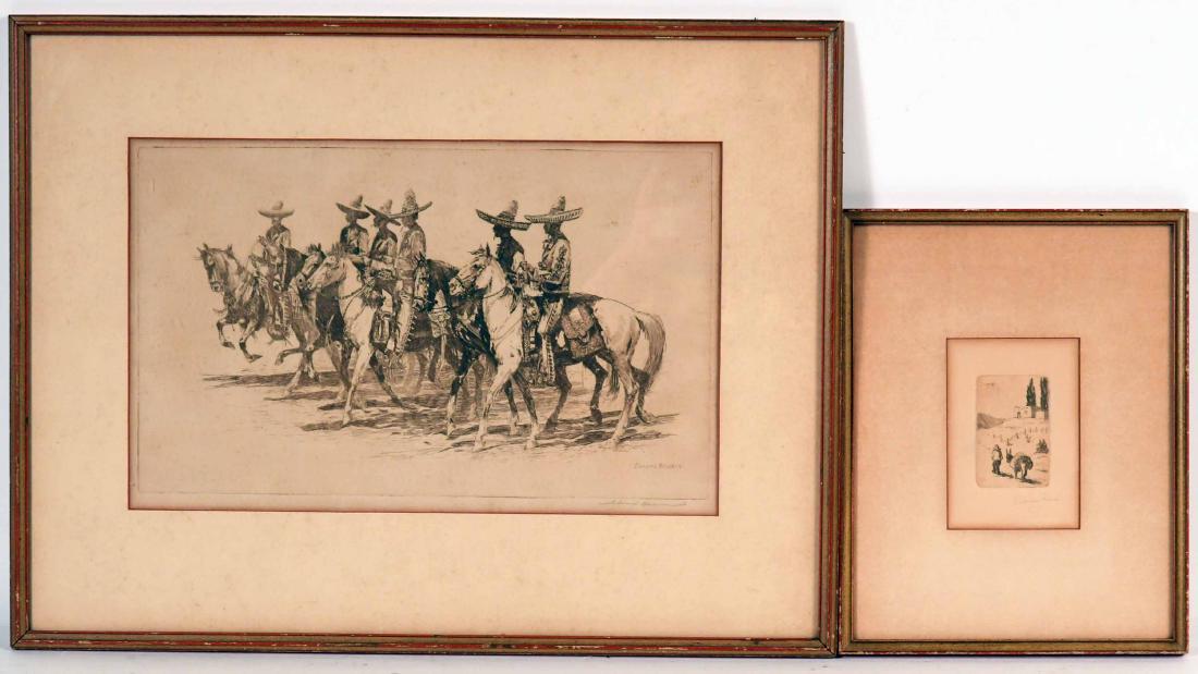 Drypoint Etching, Cowboys, Edward Borein (1 of 7)