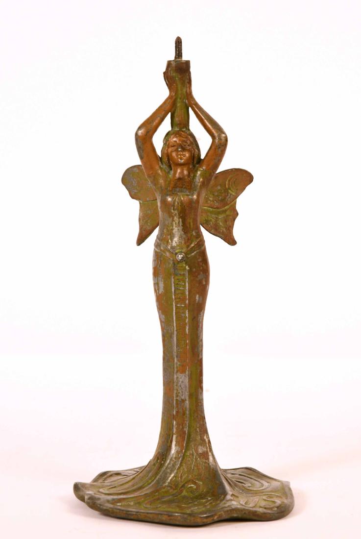 Art Nouveau Patinated Metal Statue (1 of 6)