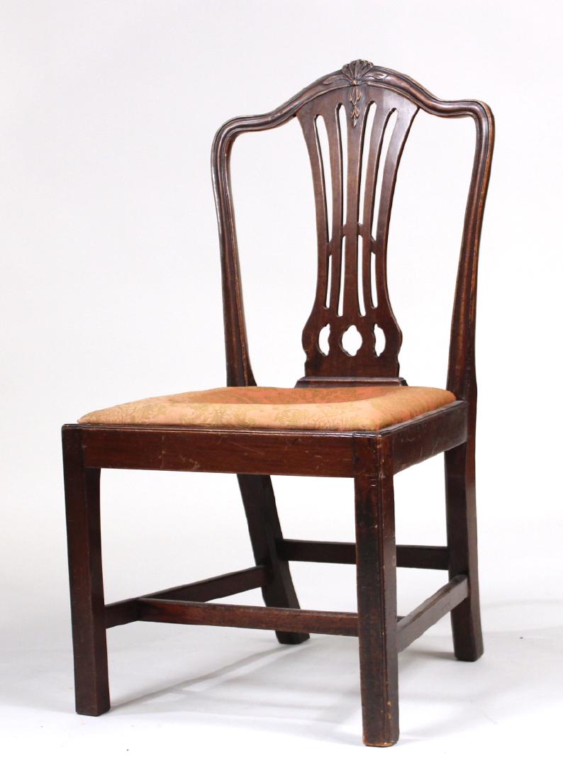 George III Style Mahogany Side Chair: 37 1/2"h