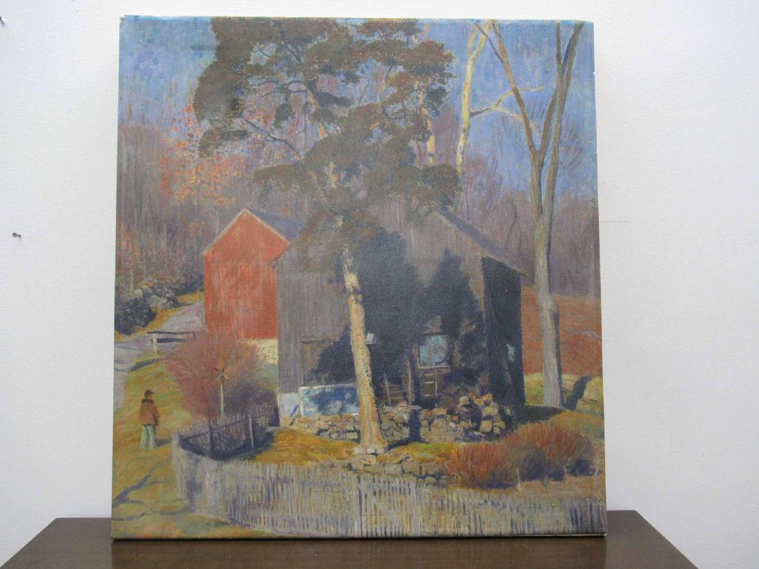 Giclee, Barn, Daniel Garber: 30-1/2"h x 28"w