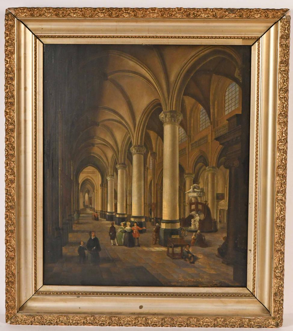 Oil on Board Church Interior (1 of 11)