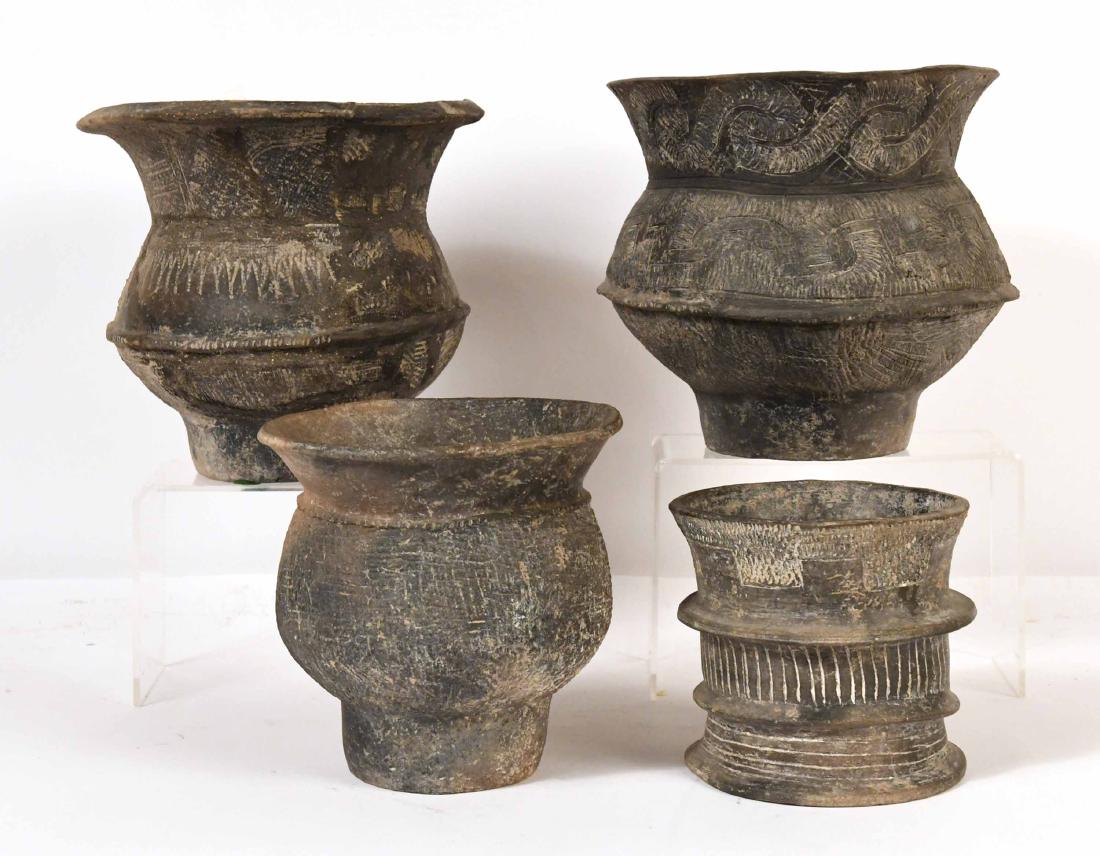 Four Inscribed Clay or Terracotta Vessels (1 of 8)