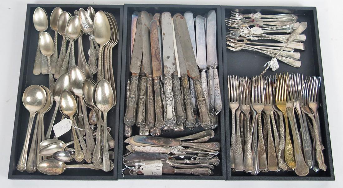 Three Trays of Silver Plated Flatware (1 of 8)