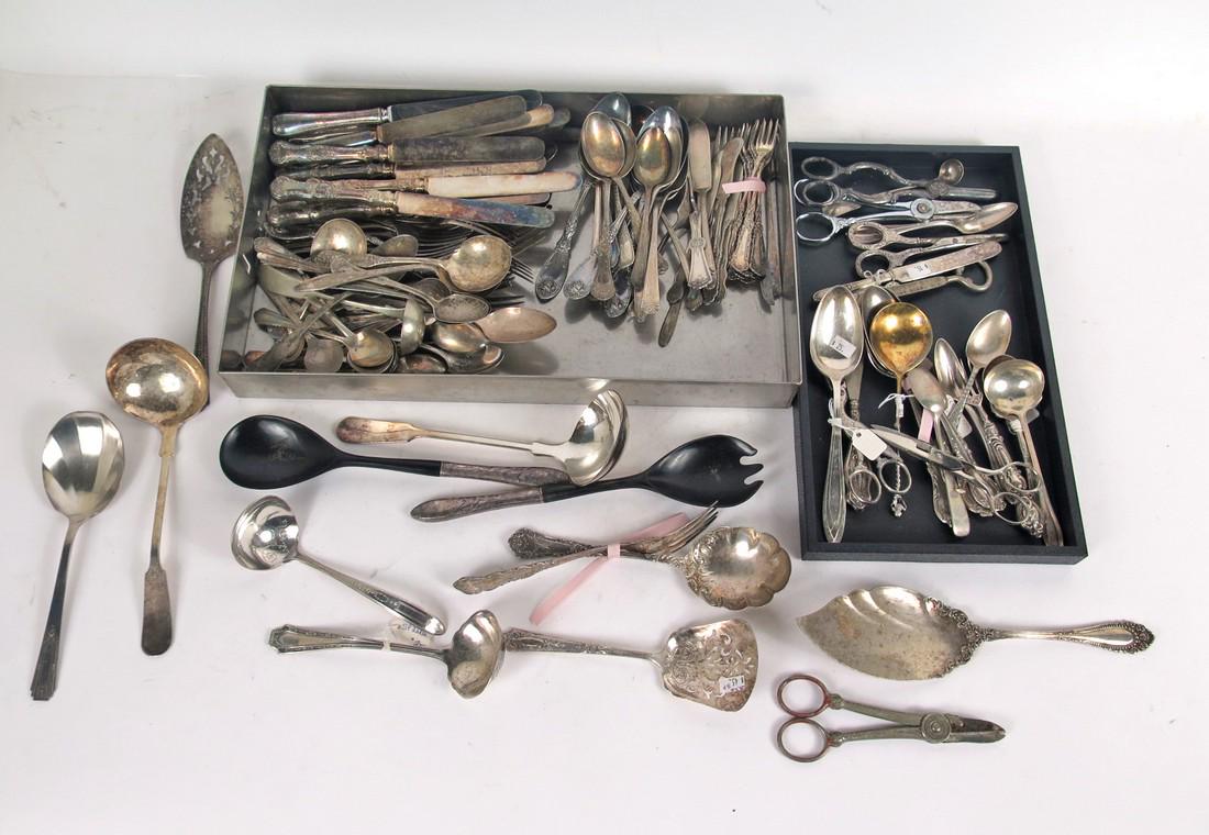Two Trays of Silver Plated Flatware Items (1 of 10)