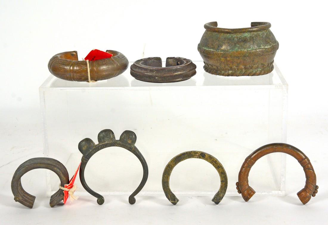 Seven African Mixed Metal Bracelets (1 of 5)