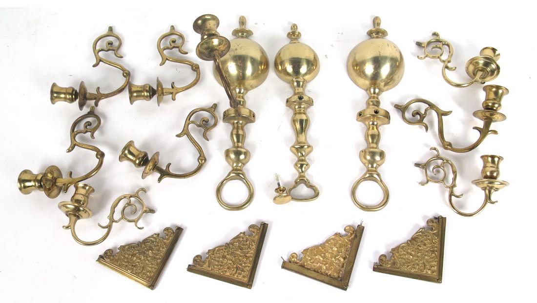 Brass Wall Sconces and Back Plates (1 of 5)