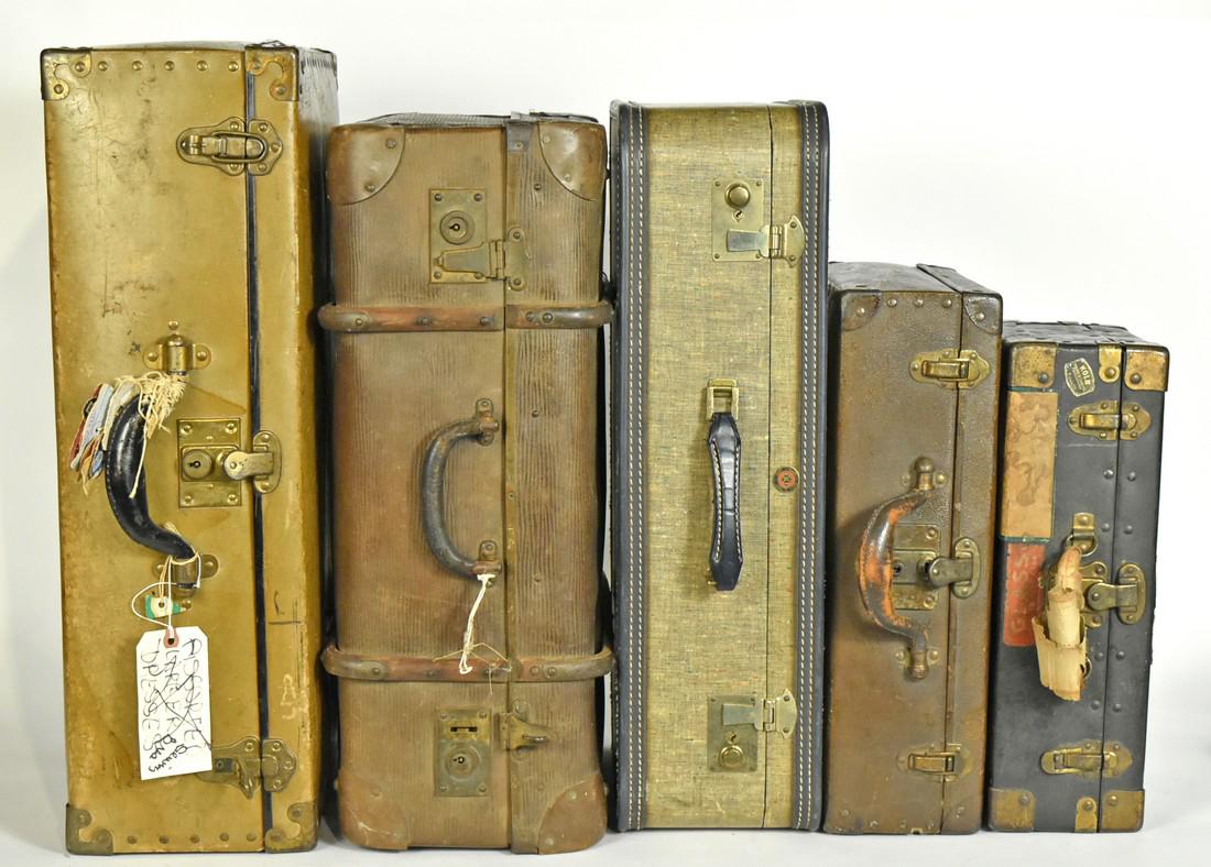 Five Vintage Suitcases (1 of 9)