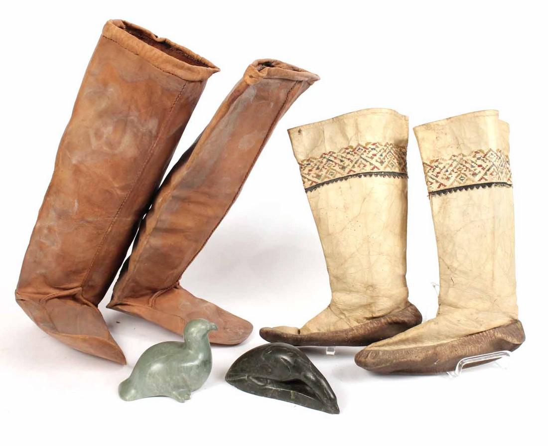 Two Inuit Carved Stone Birds (1 of 9)