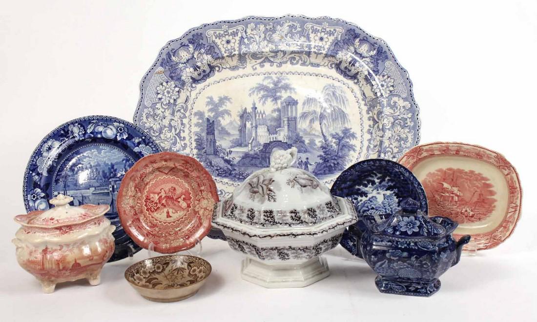 Four Blue and White Tranferware Articles (1 of 8)